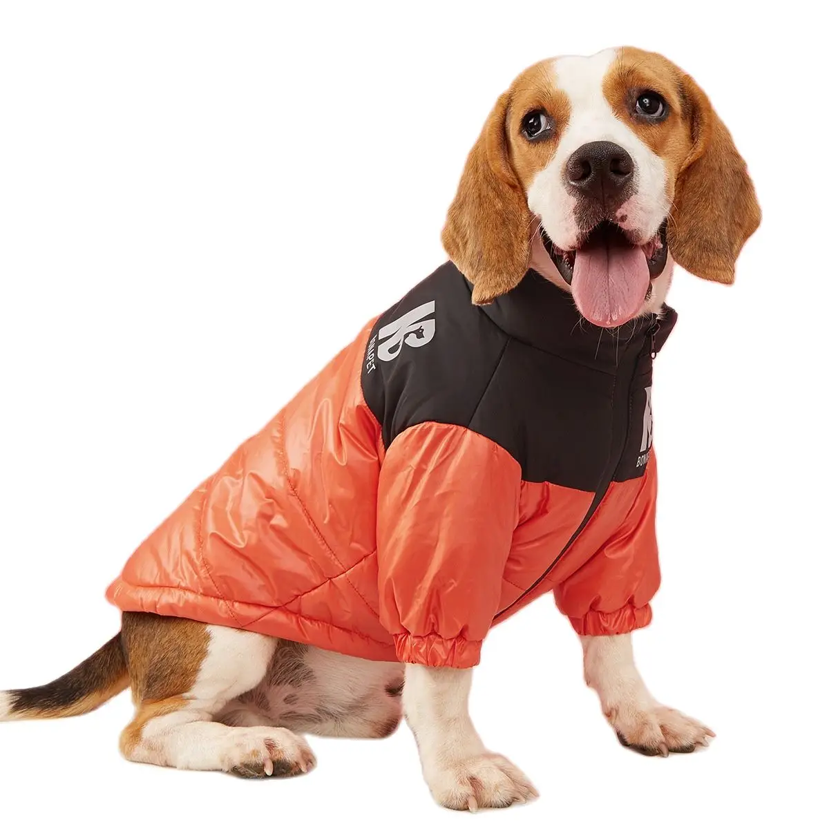 

Winter New Dog Clothes Puppy Clothes Reflective Padded Jacket Warm and Thickened Small and Medium Dog Jacket Cat Tide Brand Coat