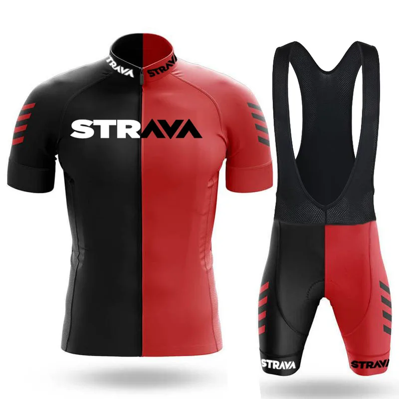 

Strava Men's Cycling Jersey Shorts Complete 2022 Man Bike Clothing Mens Sets Summer Mtb Bicycle Woman Maillot Professional Shirt