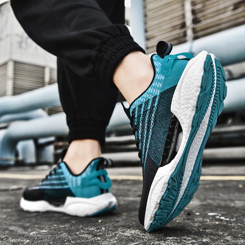 New Cushioning Running Shoes Men Breathable Mesh Sneakers Outdoors Mens Athletic Sport Jogging Shoes Zapatillas Hombre Deportiva