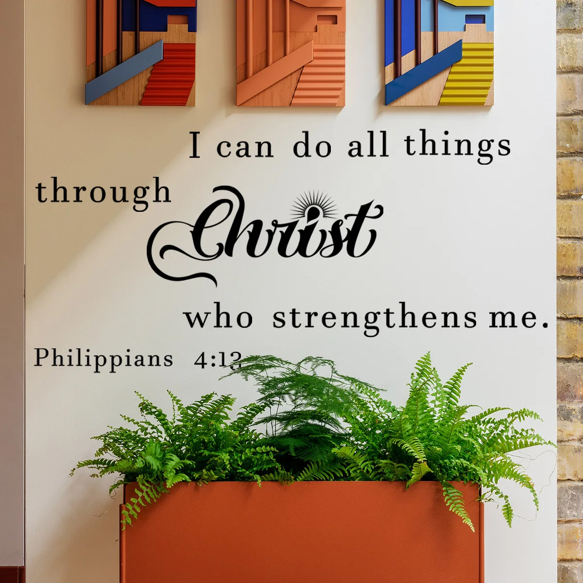 1 шт. наклейка на стену с шрифтом I CAN DO ALL THINGS — красивые наклейки принтом слогана