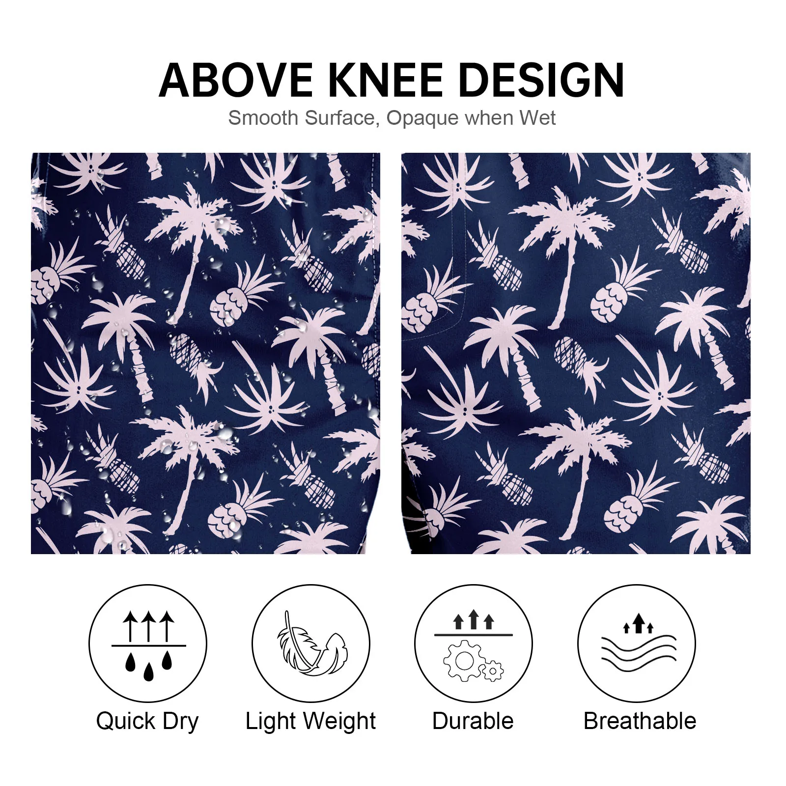 Мужские повседневные летние шорты для серфинга с рисунком кокосового дерева и