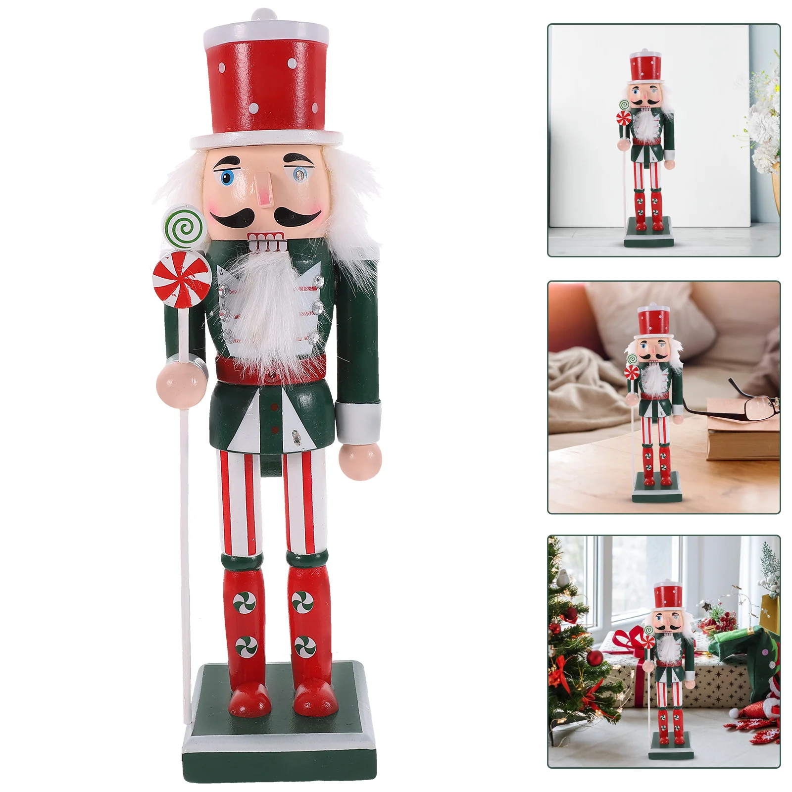 

Clips Nutcracker Soldier Desktop Decor Xmas Party Traditional Decorate Christmas Wood Figures Nutcrackers Wooden For Manger