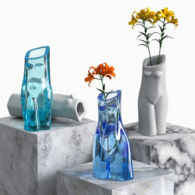 

Abstract Woman Body Vase Clay Silicone Mold DIY Crat Art Home Decoration Beauty Flowerpot Concrete Cement Molds