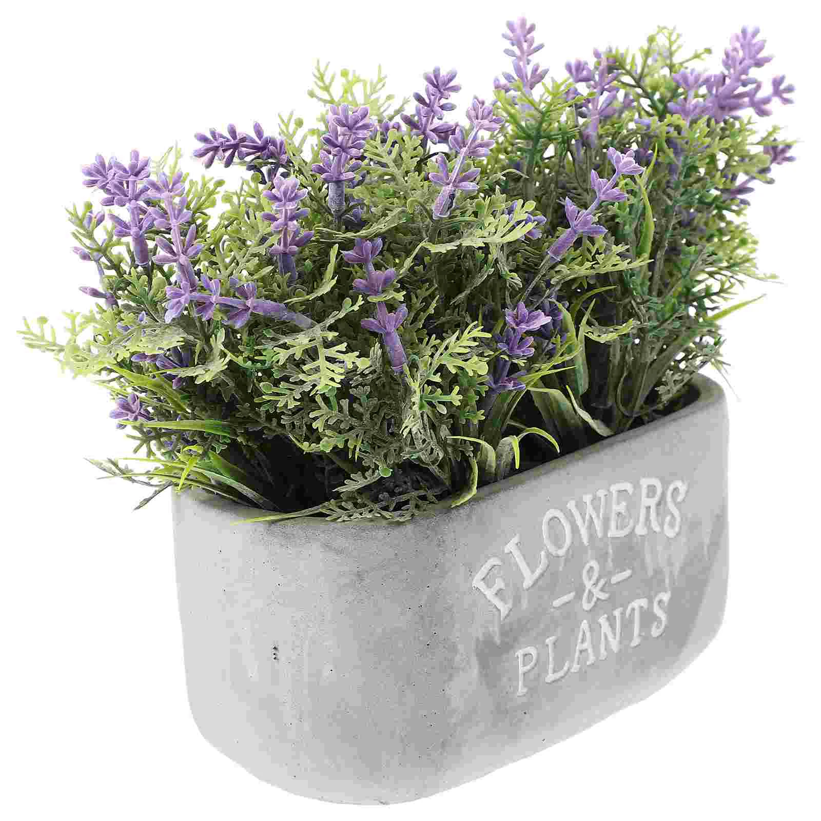 

Lavender Potted Faux Flowers Fake Artificial Flower Pot Bonsai Centerpieces Table Purple Floral Arrangements Bouquets Planter