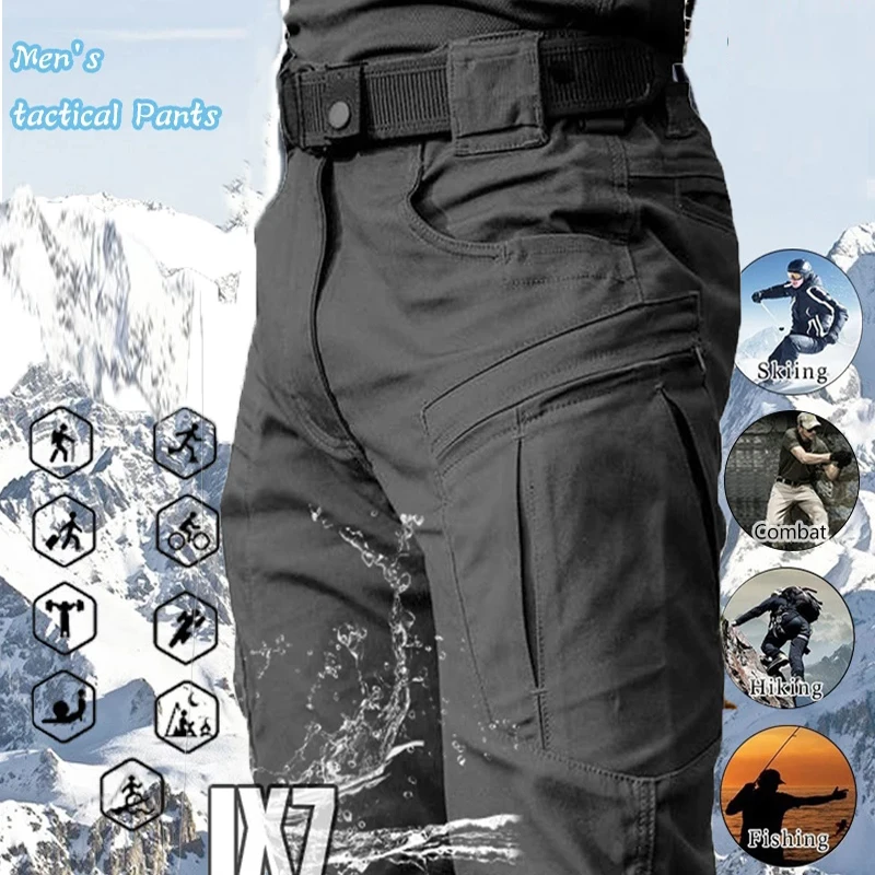 

Мужские тактические брюки, велосипедные спортивные осенние кемпинговые походные альпинистские армейские военные брюки, водонепроницаемые боевые брюки, тренировочная одежда