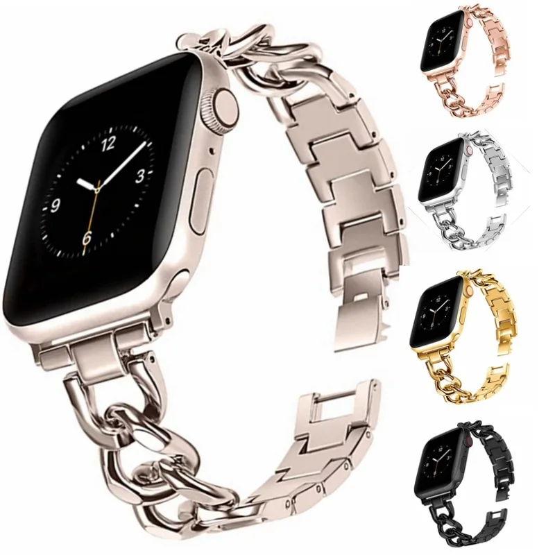 

Ремешок из нержавеющей стали для Apple watch 8 49 мм 7 41 мм 6 5 4 se 40 мм 42 мм 44 мм