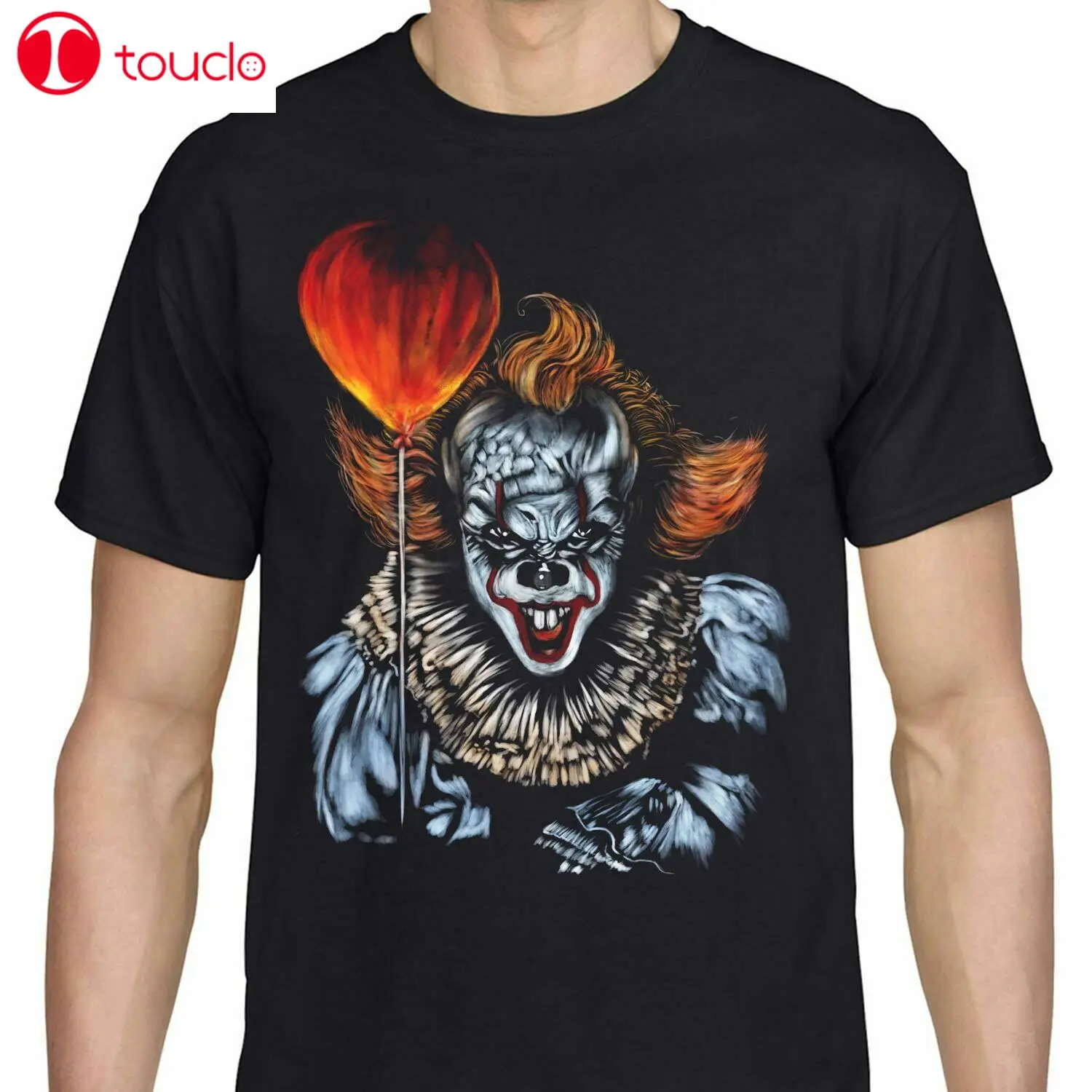 

Футболка Pennywise с воздушным шаром из фильма страшный убийца клоуна Хэллоуин черная хлопковая Футболка Унисекс Женская Мужская футболка
