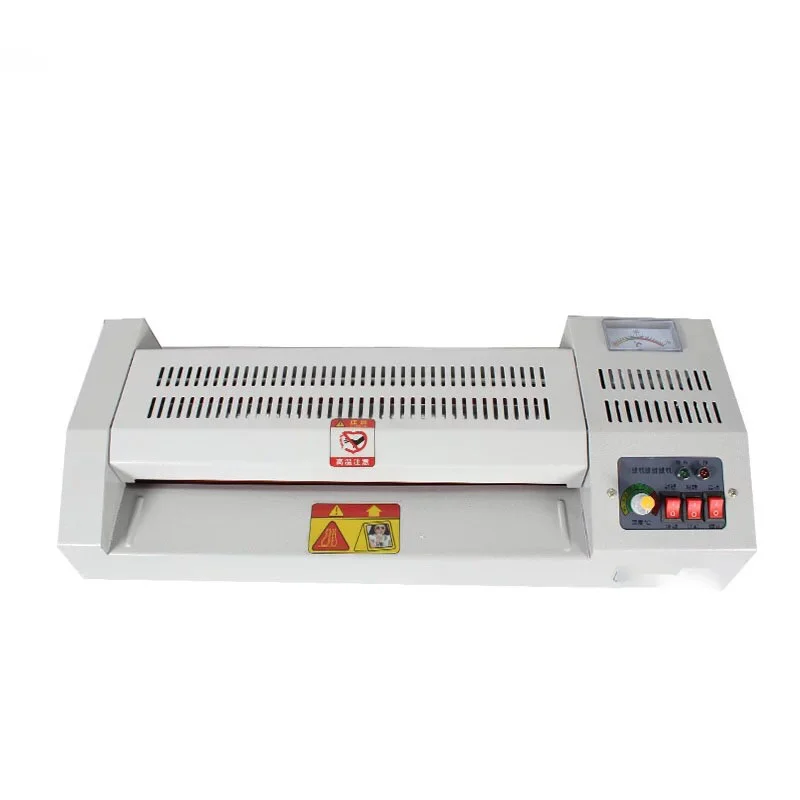 320A1 Level Adjustable Temperature Metal Laminator Hot and Cold A3 Photo A4 Laminating Machine for Office/Home 4 Rollers 320mm