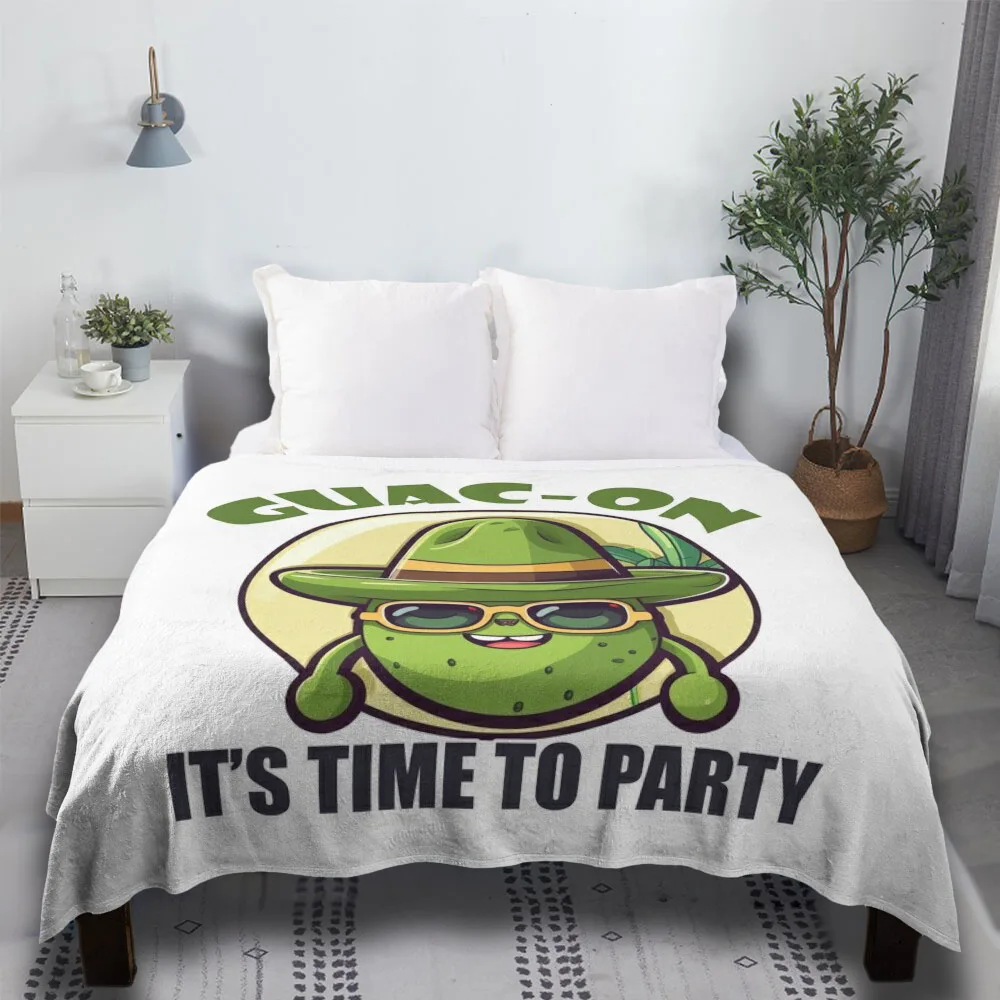 

Милая авокадо с цитатой Guac-On-пришло время сделать фотографию! Милый тканый мультяшный плед Sherpa