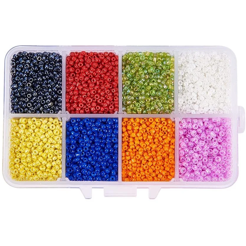 

Около 12500 шт. 12/0 Разноцветные Бусины из стекла для бисероплетения 8 цветов круглые бусины из пони мини-разделитель чешские бусины для изгото...