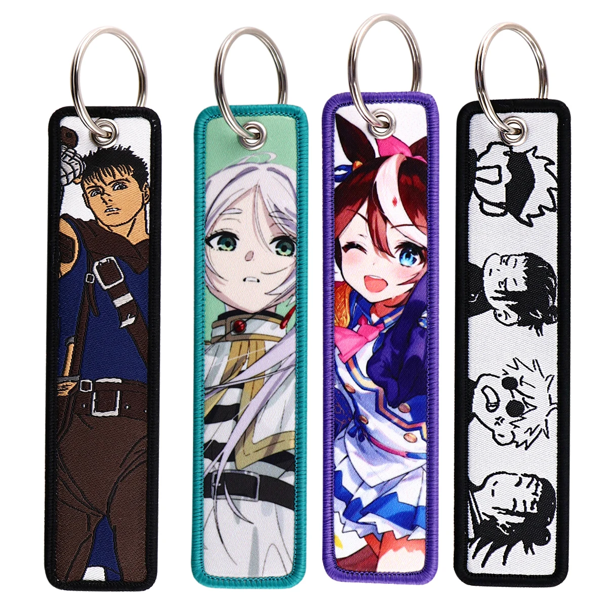 Брелок для ключей с вышивкой в японском стиле