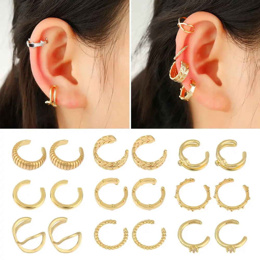 

Fashion Jewelry Simple Nose Ring Minimalist Non-Piercing Ear Clip Ear Cuff Earrings Clip On Cartilage Fake Helix
