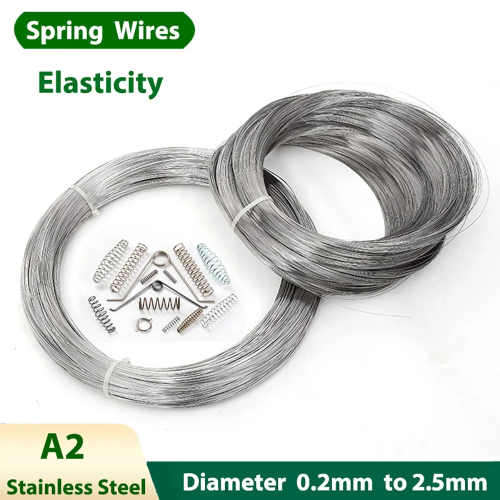 

пружинная проволока A2 Пружинная стальная проволока из нержавеющей стали Диаметр 0,2 0,25 0,3 0,4 0,5 0,6 0,7 0,8 1,0 1,5 1,8 2,0 мм Пружина часов своими руками
