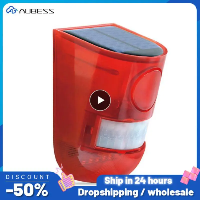 

1PCS Wireless Motion Sensor Solar Siren Alarm Light Outdoor Garden Security Lamp Infrared Motion Sensor Detector Strobe Alarm