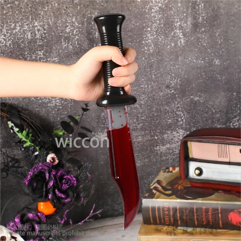 Новинка 2024 реквизит страха на Хэллоуин косплей костюмы аниме пластиковый нож с