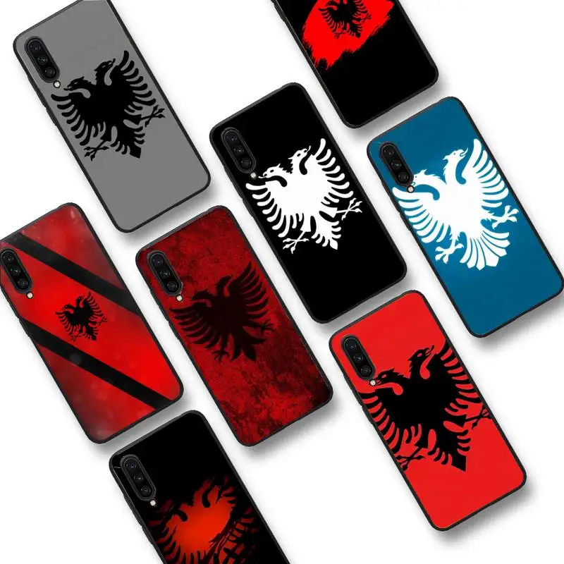 

FHNBLJ Albania Flag Eagle Phone Case for Samsung S20 lite S21 S10 S9 plus for Redmi Note8 9pro for Huawei Y6 cover