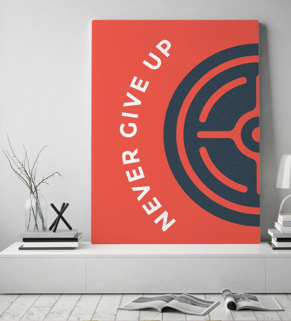

BK Gift Never Give Up Design Canvas Table 50x70cm-1