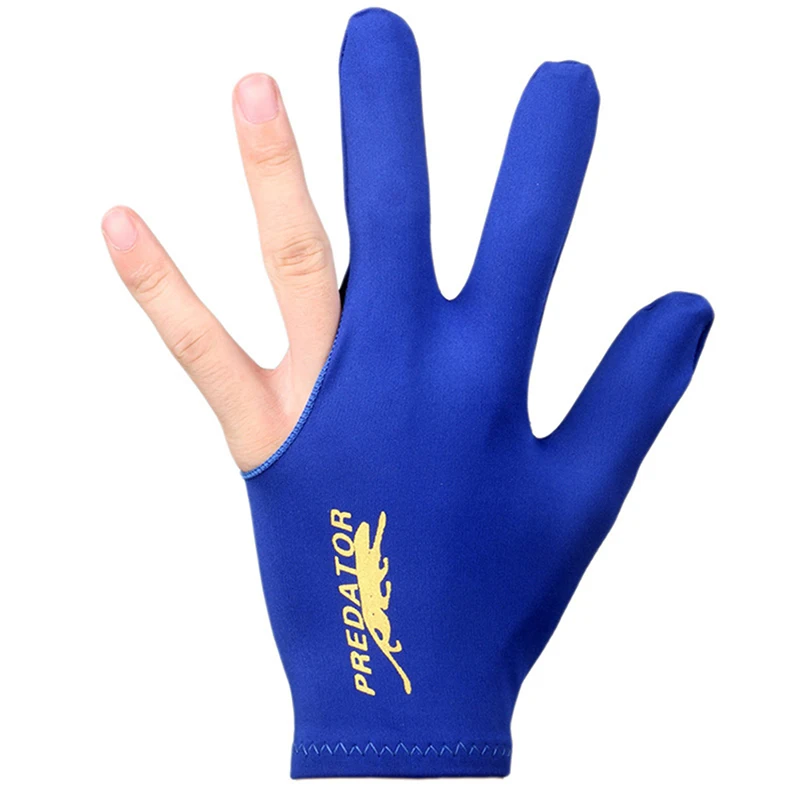

Three Fingers Anti Skid Snooker Gloves Pool Billiard Cue Glove for Left Hand Lycra Fabrics Embroidery Billiard Accessories