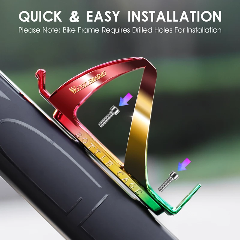 

Интегрированная цветная бутылочная клетка с градиентом для формования, универсальный подстаканник для воды для горного и дорожного велосипеда, аксессуары для велоспорта на открытом воздухе