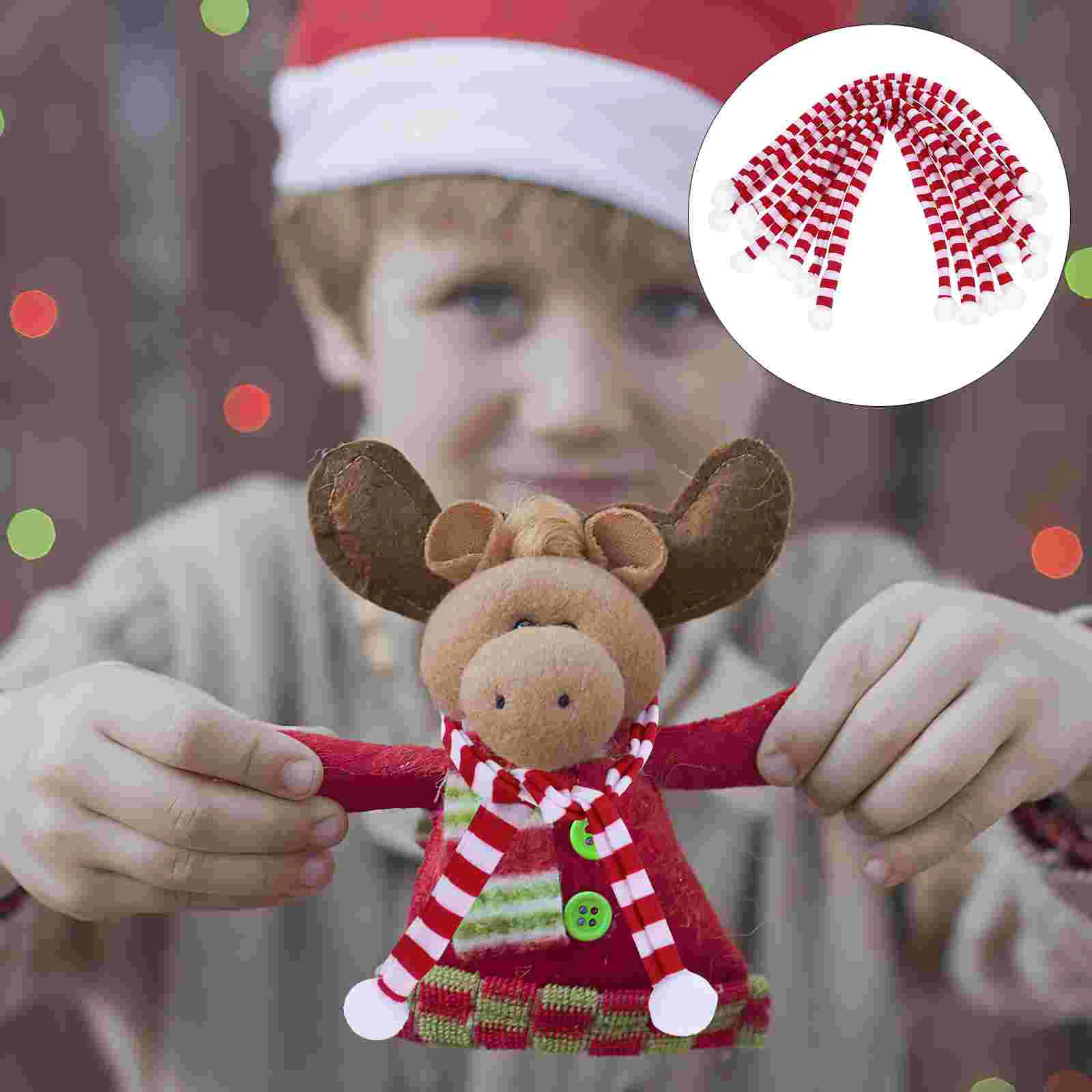 

10 Pcs Decor Kawaii Mini Scarf Party Favor Favors Decorate Accessories Flannel Bottle Decorative