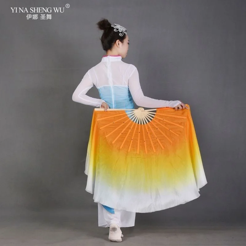 Веер-фата из искусственного шелка для танца живота фата ручной работы с