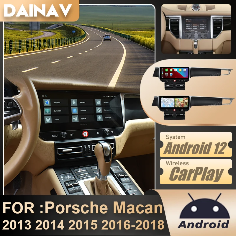 

Обновленный автомобильный радиоприемник для Porsche Macan 2013-2018, вертикальный экран, Android, авто, HD, ЖК-дисплей, сенсорный экран, мультимедийный плеер
