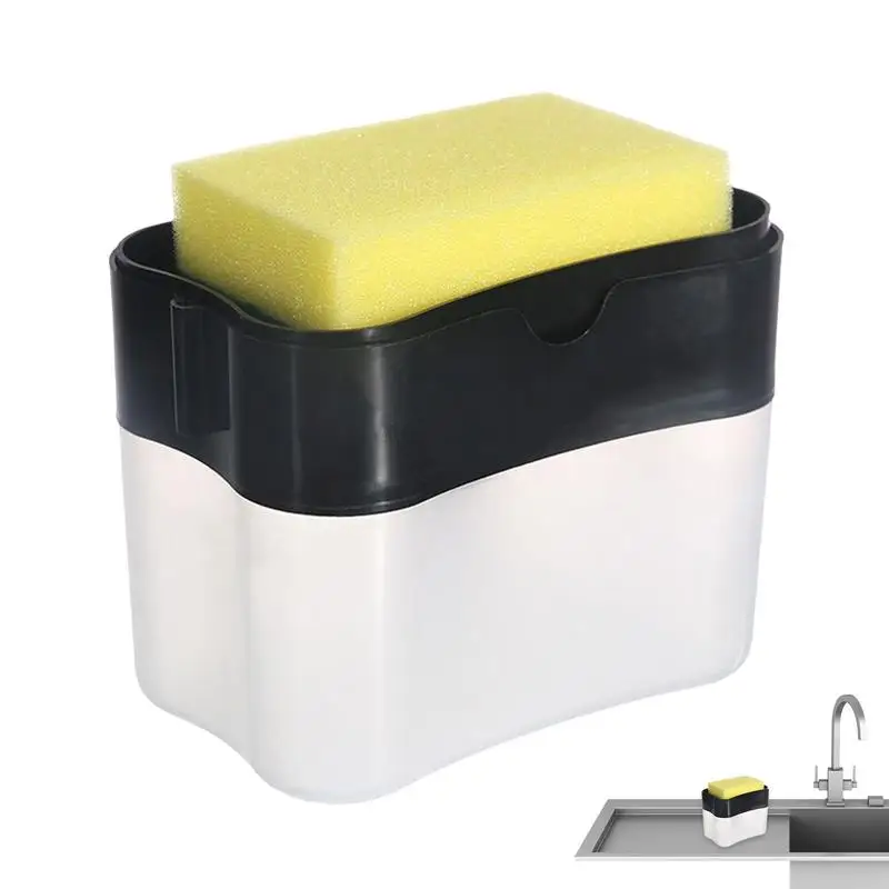 

Countertop Dish Soap Dispenser 2 In 1 Countertop Soap Dispenser With Sponge Sink Dish Washing Soap Dispenser Kitchen Soap Pump