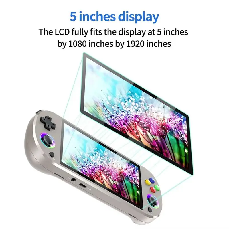 Игровая консоль M22 Pro Retro с 128 ГБ памяти, 5.0-дюймовым IPS-дисплеем, RGB LED-подсветкой, джойстиком, поддержкой LINUXEmele (art.: 3920db36de6ff) - 3920db36de6ff