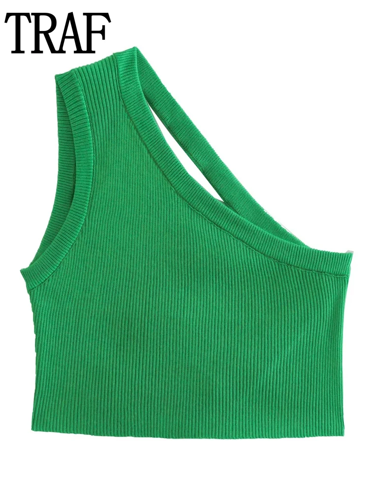 

Женский укороченный топ на одно плечо, с открытой спиной