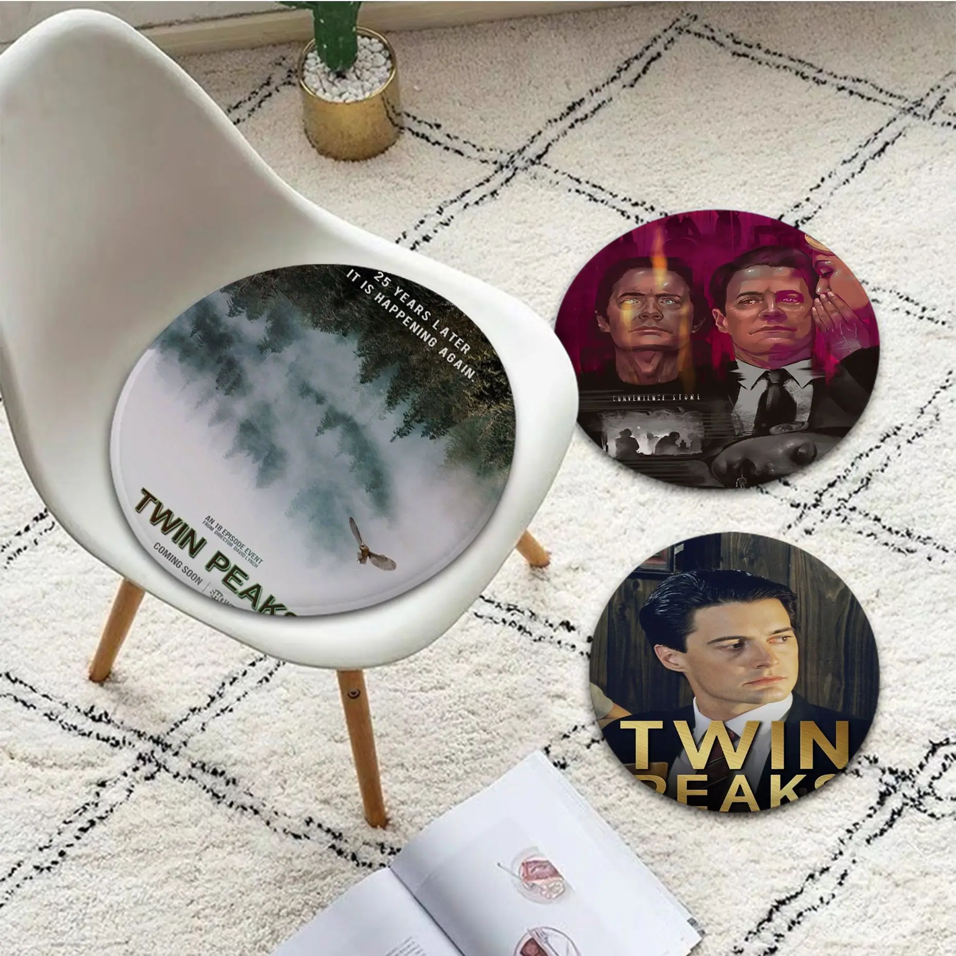 

Оригинальная подушка для сиденья Twin пикс, Офисная столовая искусственная губка, коврик для дивана, нескользящая ткань