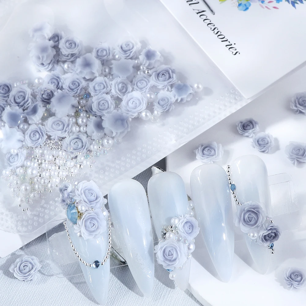 3D розы смешанные жемчужины художественные аксессуары эпоксидная