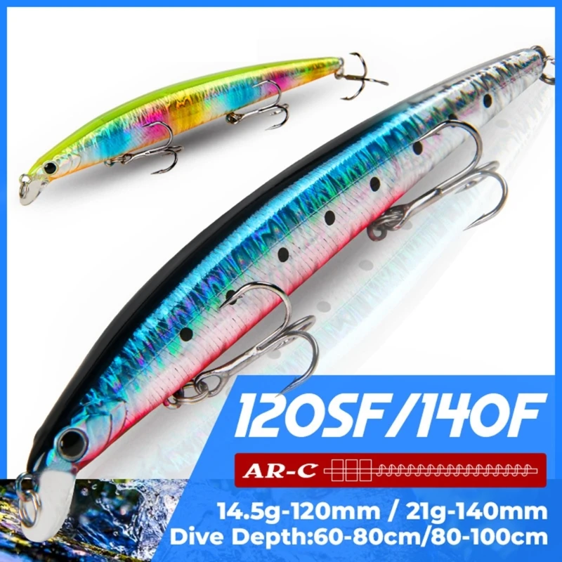 1 шт. рыболовная приманка 12/14 см 14 5/21 г воблеры Minnow Crankbait 3D глаза искусственная для