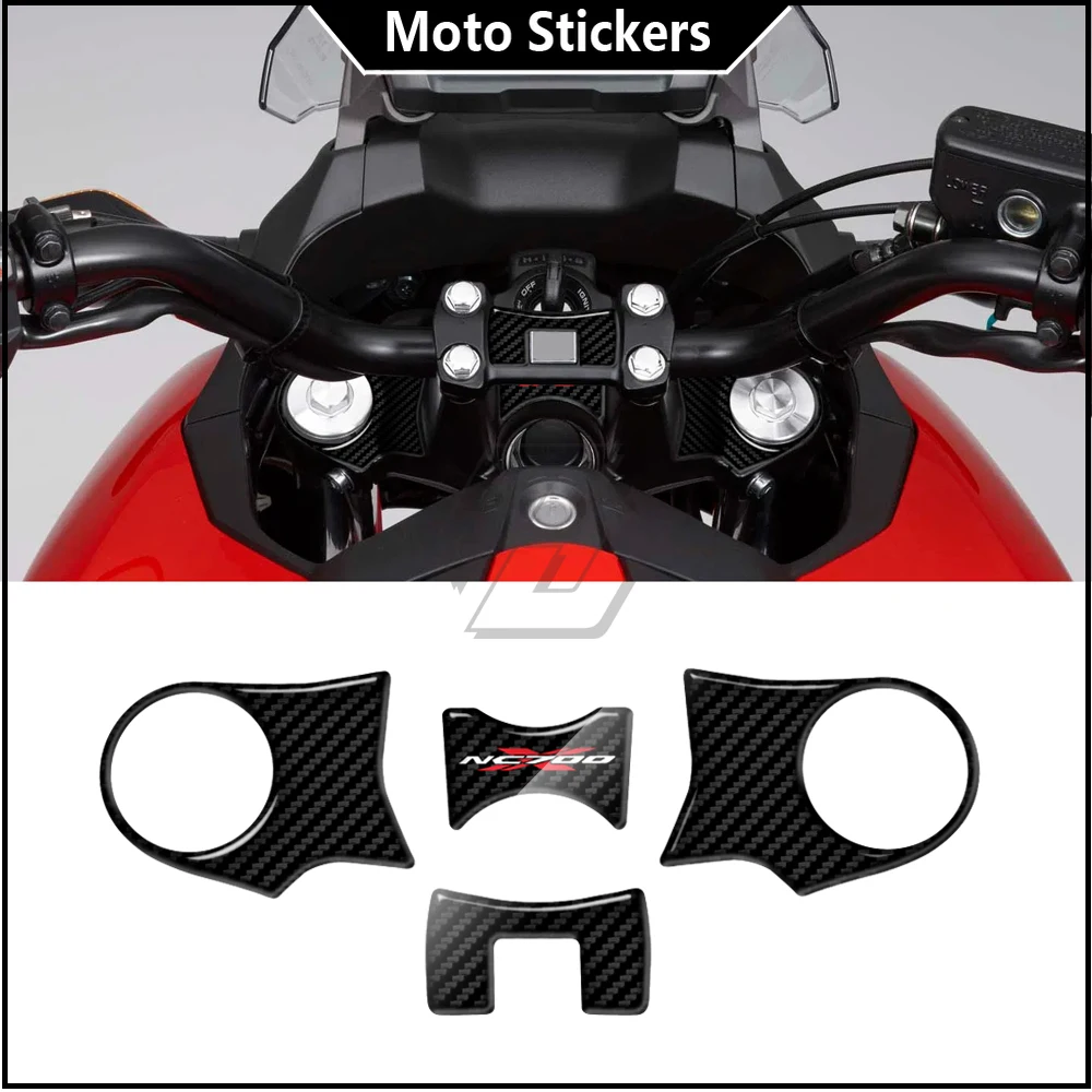 

For Honda NC700 NC700X 2012-2015 3D Carbon-look Upper Triple Yoke Defender