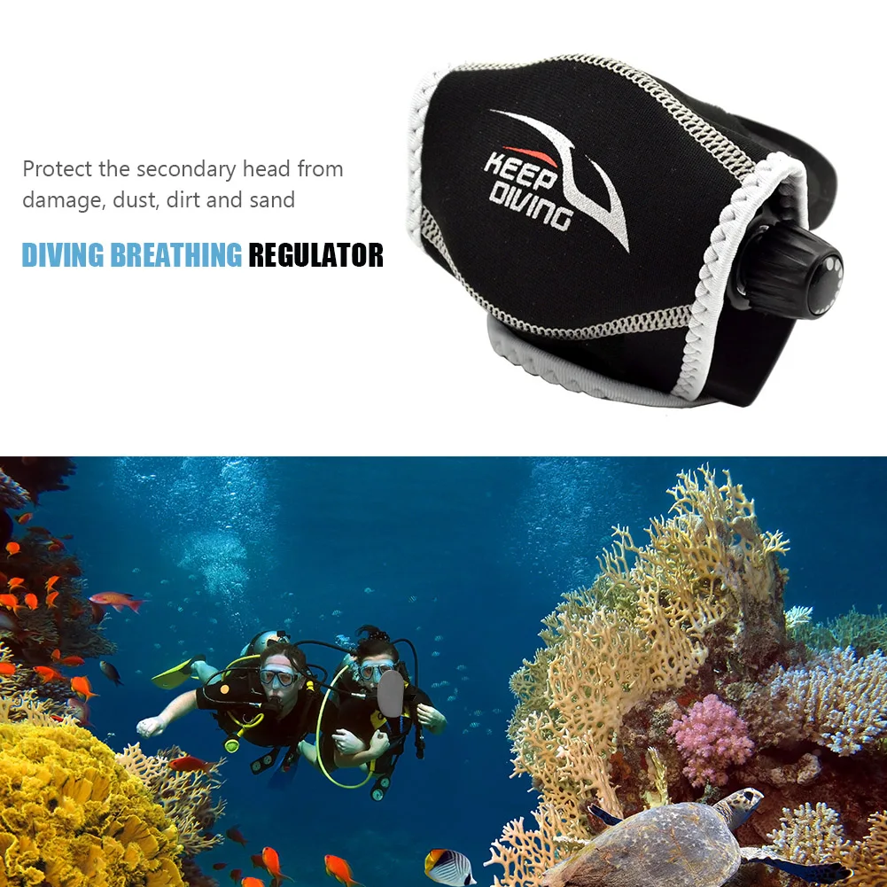 

Neoprene Scuba Secondary Head Protector Cover for Unisex Snorkeling Diving Breathing Regulator Protection Dust Covers Accessory