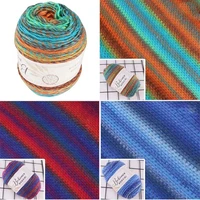 100g rainbow segment dyed cashmere yarn wool diy handmade knitted baby sweater hat scarf sofa cushion cake yarn