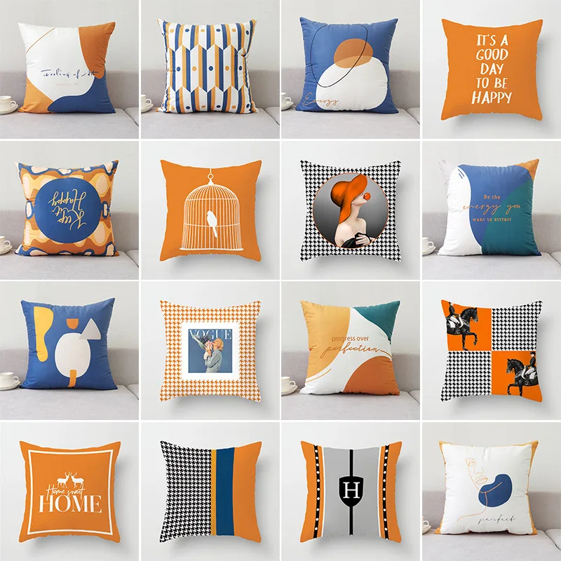 

Автомобильная подушка для шеи в скандинавском стиле, диванная подушка, легкая Роскошная наволочка для подушки, наволочка для подушки Ins Wind, ...