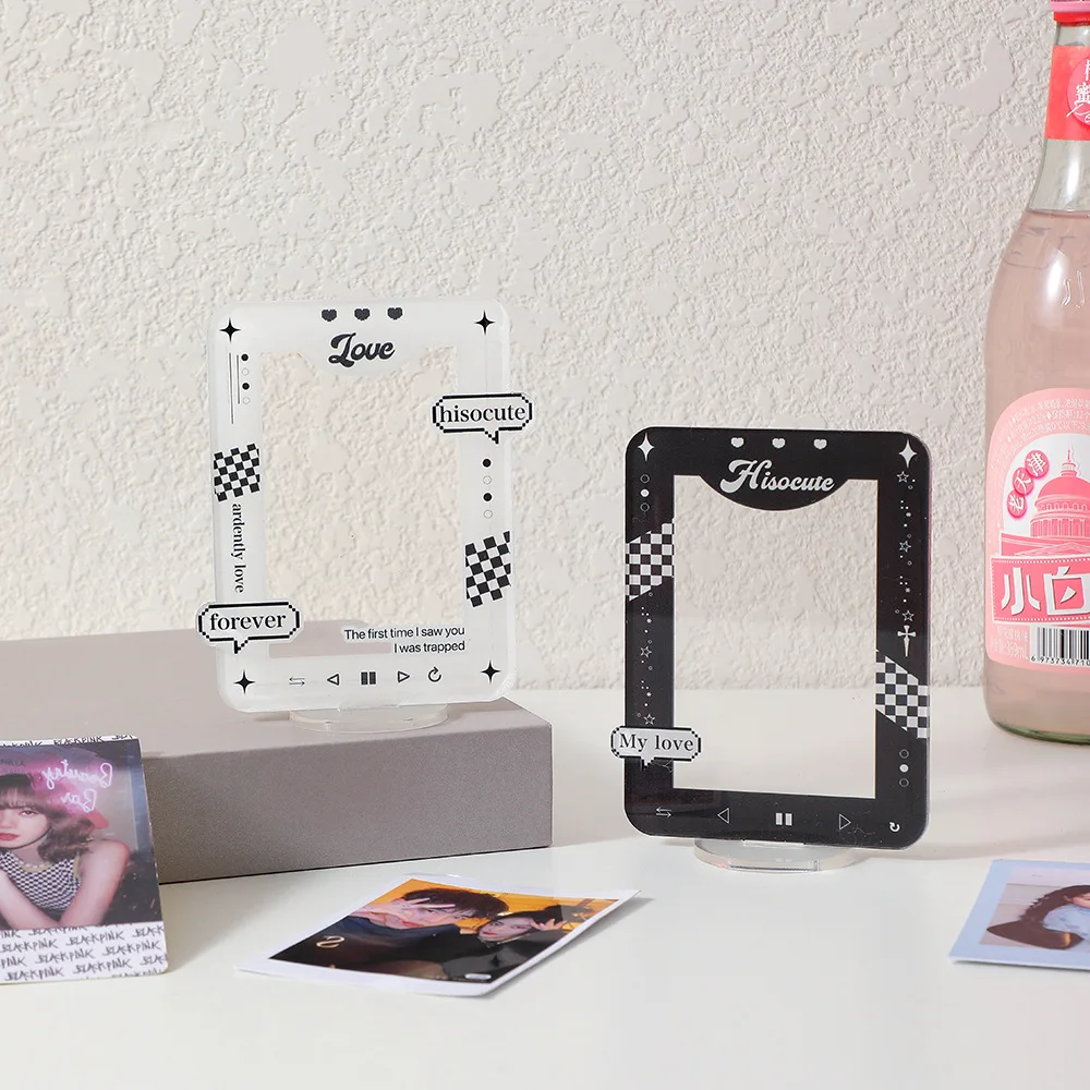 

Ins acrylic 3 inch card desktop display Kpop Idol card display standing card photo frame
