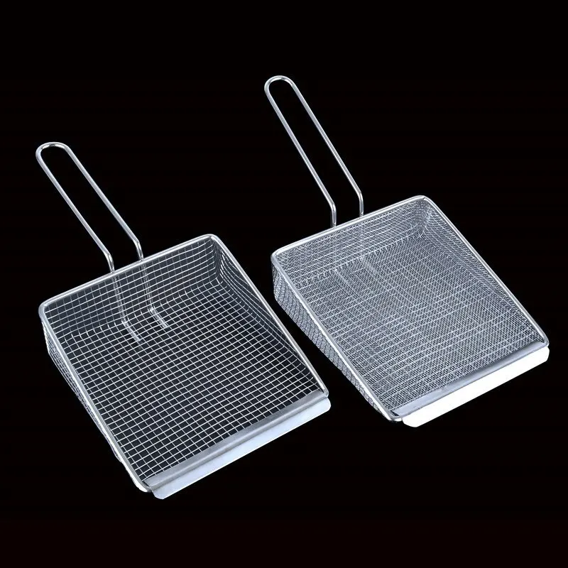 

Stainless Steel Chicken Fried Spade French fries Oil Filter Spoon Net Basket Potato shovel Strainer colador acero inoxidable
