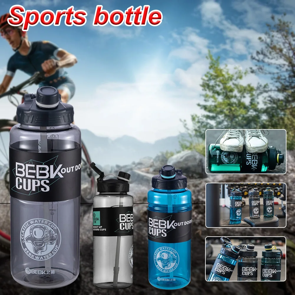 

3L Large acity Water Bottle Leak-proof Drink Bottle Portable Handle High Temperature Water Cup with Straw Gym Fitness Sports