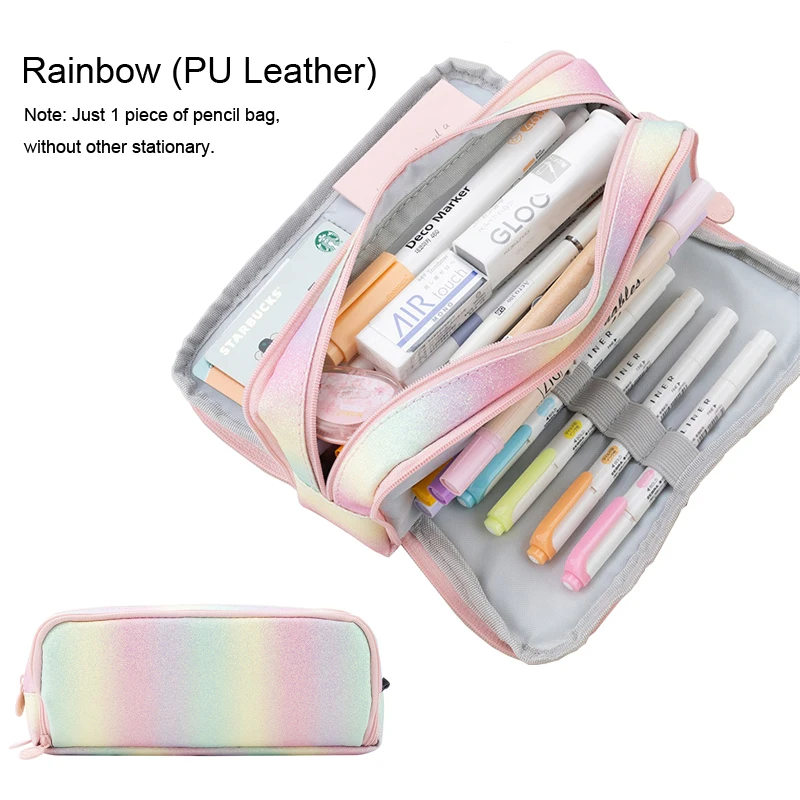 

Большой школьный пенал из полиэстера для девочек