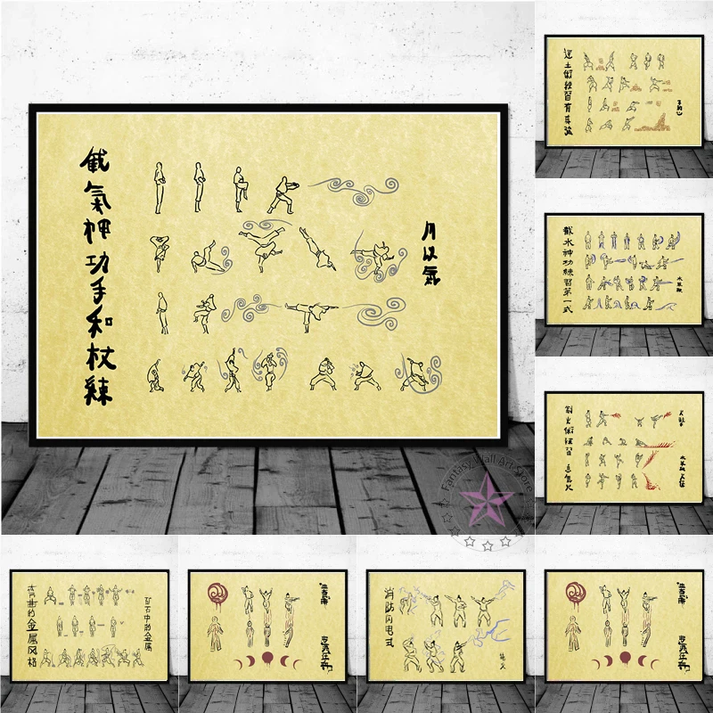 The Last Airbender постер с Аватаром Ретро аниме фигурки живописи на холсте Настенная