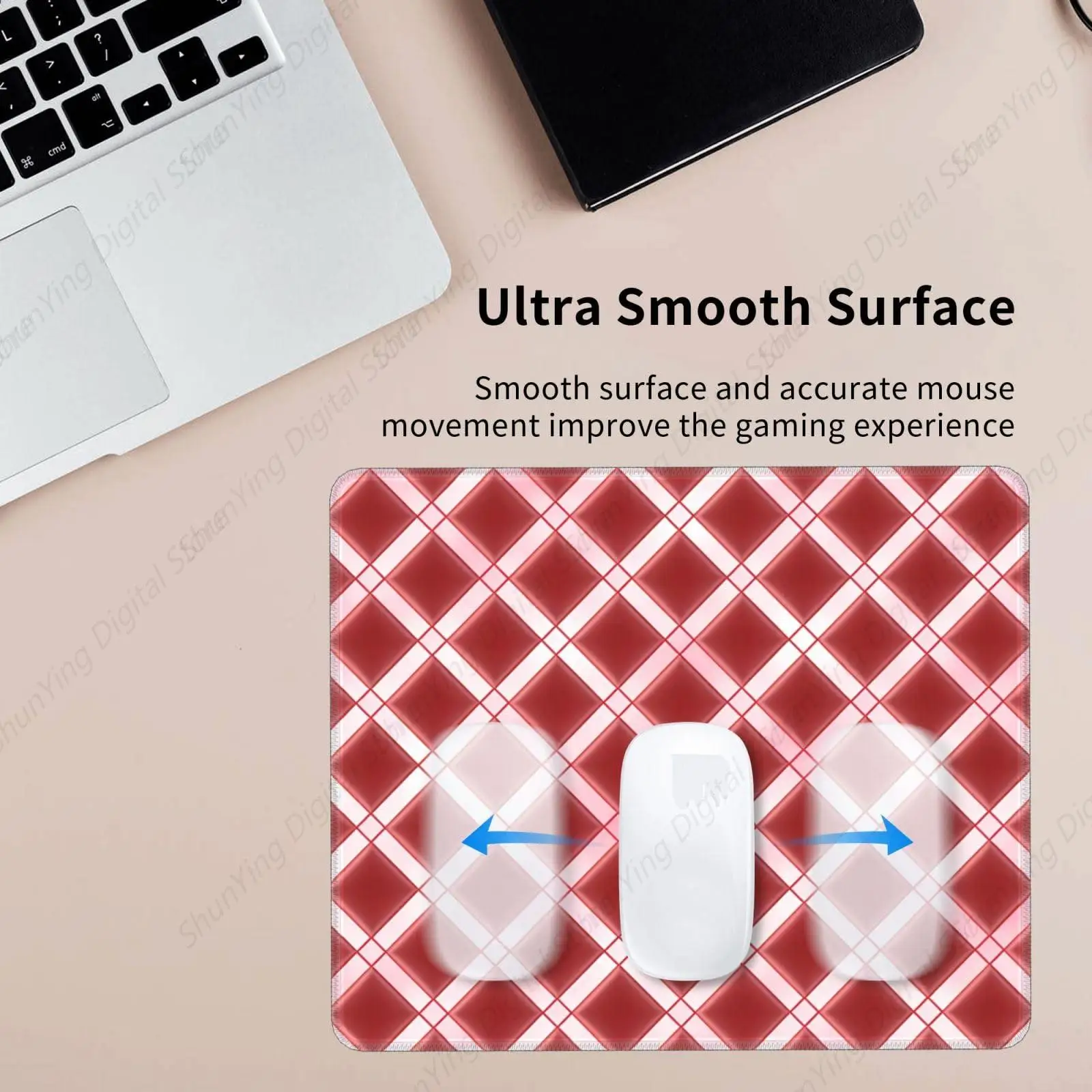 Подарочный коврик для мыши розовый романтический мужской и женский моющийся