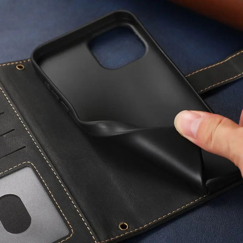 Роскошный кожаный чехол-бумажник для iPhone 13 12 Mini 11 Pro Max чехол-книжка XR XS X 6 6s 7 8 Plus SE