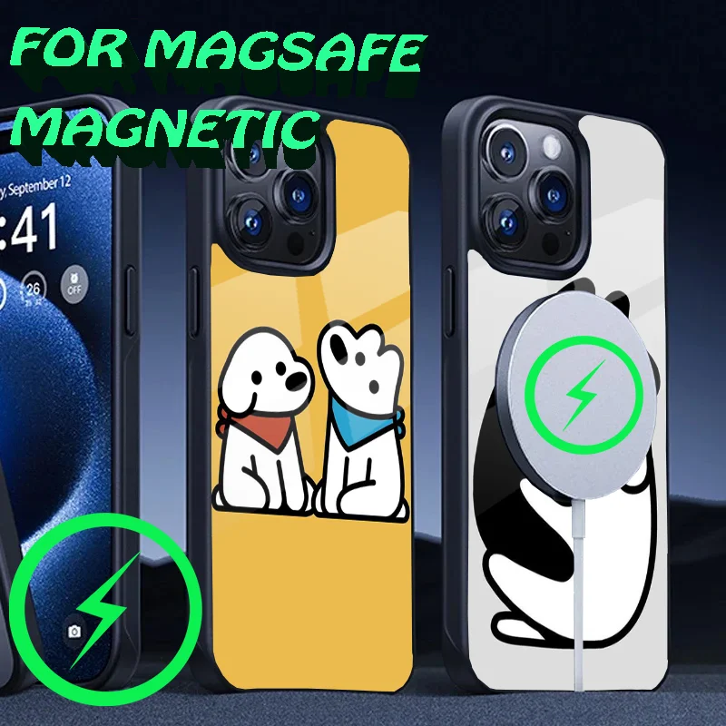 Милый чехол для телефона Matsui Art iPhone 16 15 14 13 12 11 Plus Pro Max Mini Magsafe с магнитной