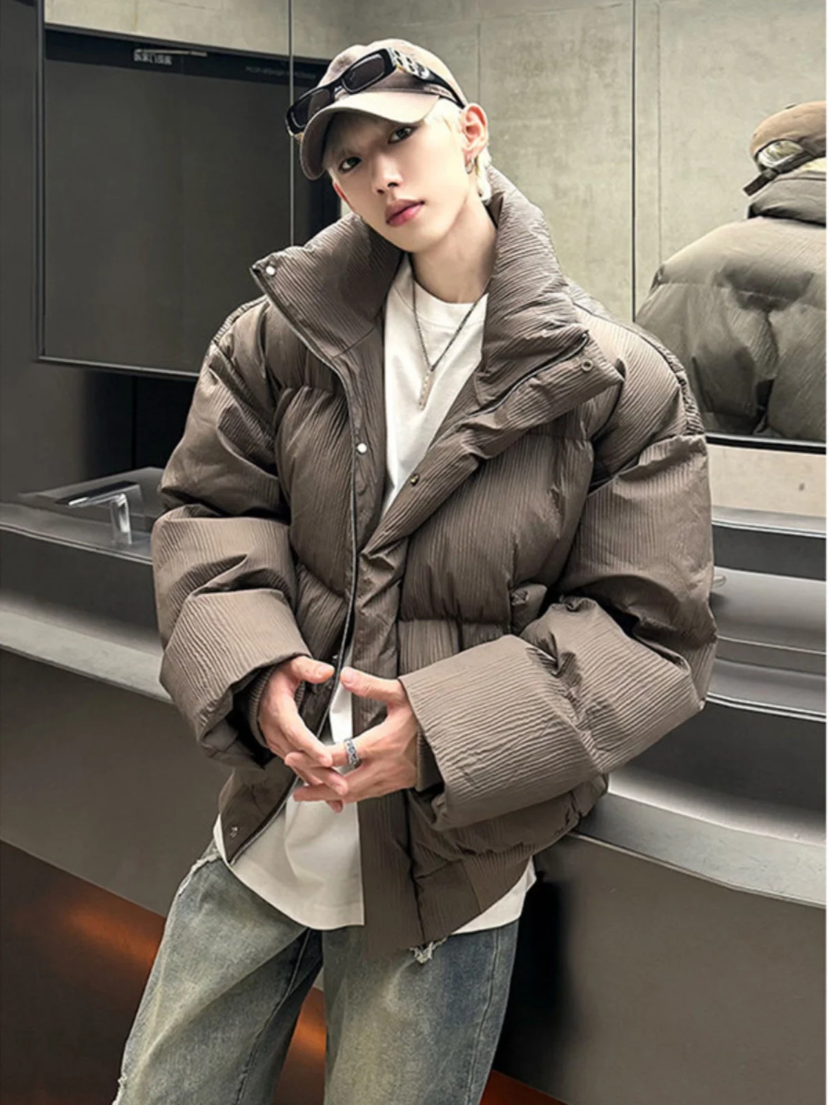 Короткий пуховик Maillard Boxy одежда с хлопковой подкладкой мужская зимняя