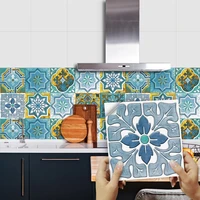10pcs arabic style tiles wall sticker kitchen backsplash wardrobe bathroom table home renovation peel stick wall decals