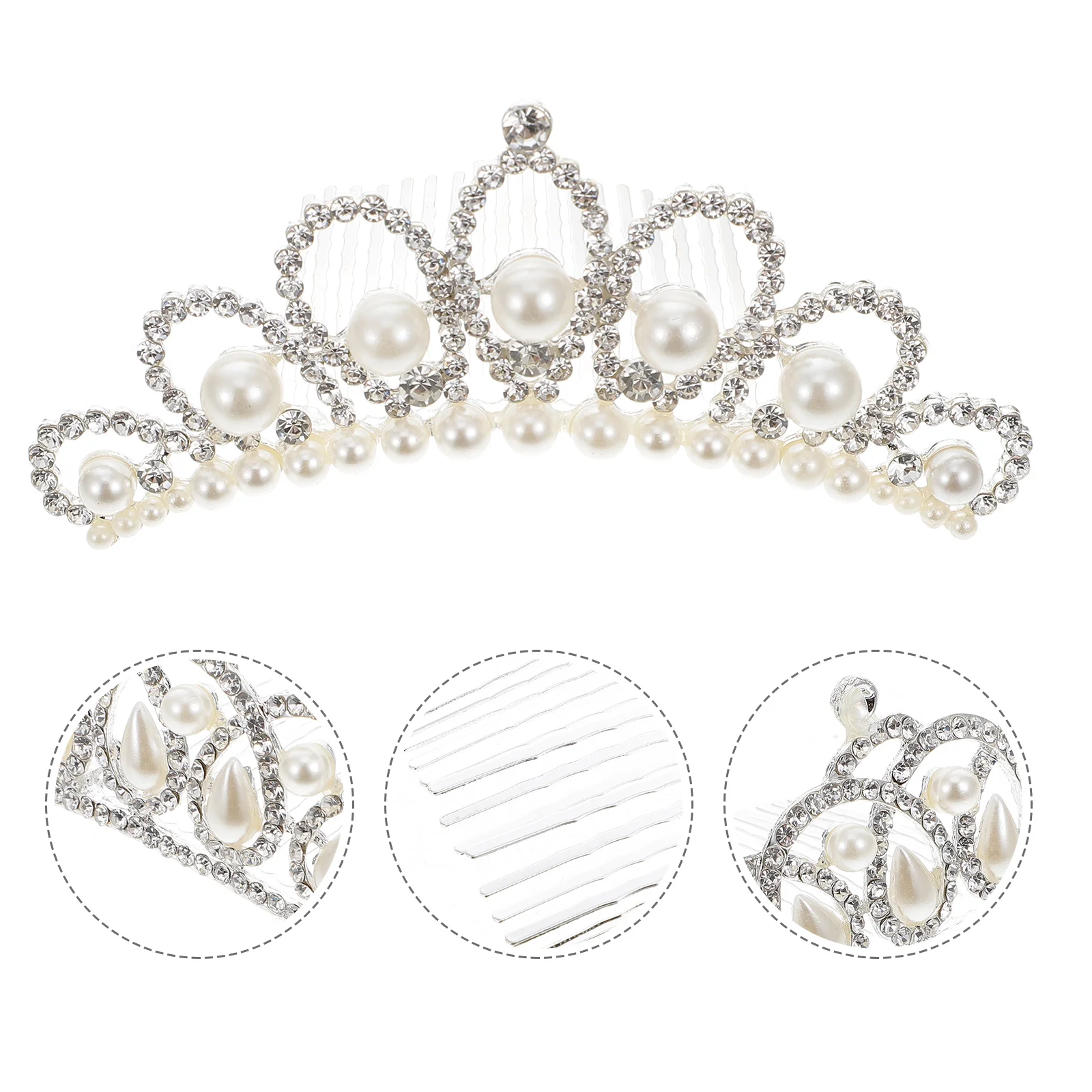 

Bride Tiara Elegant Crown Bridal Pearl Crown Bride Headdress Head Decor