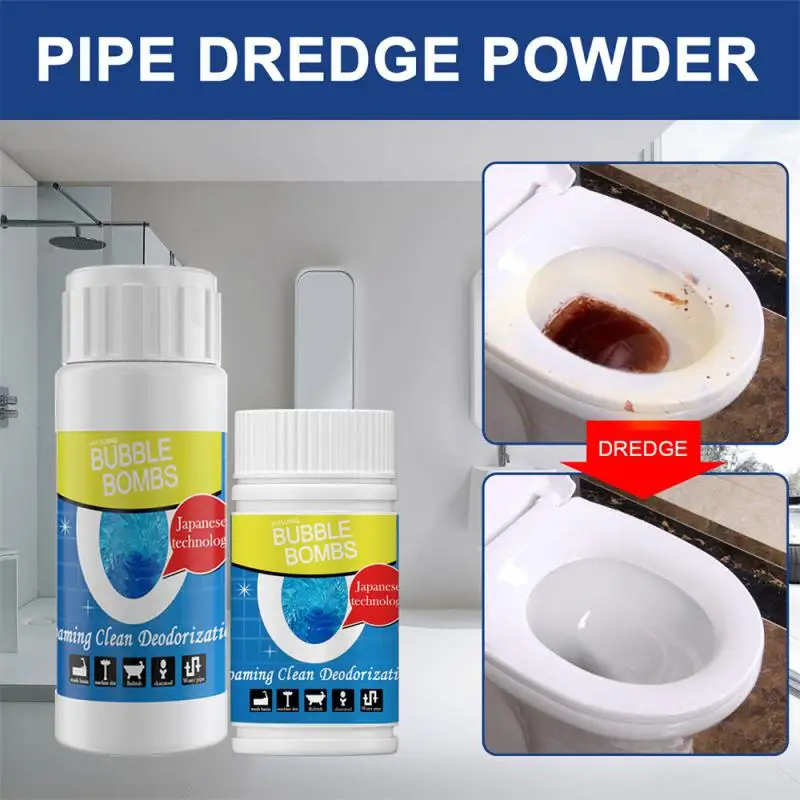 

Powerful Kitchen Pipe Dredging Agent Dredge Deodorant Toilet Sink Drain Cleaner Toilet Closes Tool Sewer Fast Cleaning Tool 100g