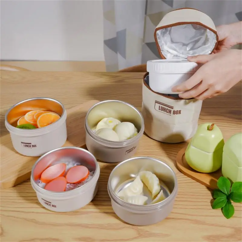 Набор ланч-боксов портативный сохраняющий тепло контейнер для обеда с