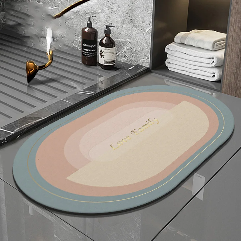 

Diatom Mud Wear-resistant Dirt-Resistant Bathroom Mat Entry Door Mat Home Toilet Mat Absorbs Water Quickly Non-slip Foot Carpet